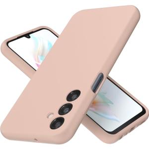 Galaxy A25 5G Case 6.5 inch, Soft Liquid Silicone Protective and Anti-Scratch Microfiber Lining Shockproof Compatible with A25 5G Cover (Pink Sand)