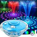 2026 Upgraded Pool Fountain,8000mAh Rechargeable Pool Water Fountain with Light,Large Floating Pool Fountain,4FT Spray Swimming Pools Fountains Pump for Above Ground & Inground Pools Fountains-Blue