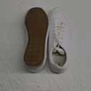 Men's White Low Top Sneaker Classic Casual Sneakers for Men Comfortable PU Leather Tennis Shoes Size 9.5 White