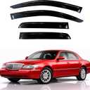 KPY Rain Guards Fit for 1998-2010 Lincoln Town Car, Out-Channel Window Visors Vent Wind Deflectors 4PC, Car Accessories for 98-10 Lincoln Town Car