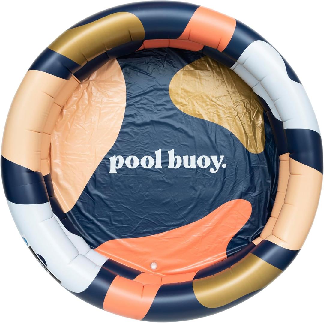 Pool Buoy Round Inflatable Pool with Storage Bag - Premium Outdoor Swimming Pool for Kids, Toddlers, Infants and Adults - Garden and Backyard Pools for Family Summer Pool Party (Leisure Suit Laars)