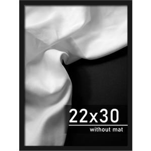 22x30 Picture Frame, Poster Frame for Wall Mounting, Black