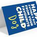 6 x Funny Father's Day Card from Dog Daughter Son Humorous Fathers Day Dog Dad Card, Fun Gift from Kids or Family on Father's Day