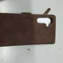 CAESBON for Samsung Galaxy A16-5G-Wallet Case: with RFID Blocking Card Slots (6 Cards) | Soft PU Leather Magnetic Snap Zipper Pocket | Crossbody Wrist Strap Protective Phone Cover - Coffee