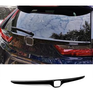 Car Accessories Fit for Honda CR-V CRV 2017-2022 Rear Exterior Trunk Streamer Cover Trim Strip (Black) ABS 1 PC