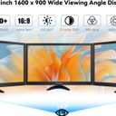 15.6 Inch Computer Monitor 1600x900 Small PC Monitor with HDMI VGA AV BNC USB Ports, 60Hz, 5Ms, VESA, Remote Control, Mini Display Built-in Speakers for Office Home