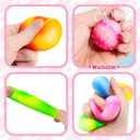 OCHIDO 24Packs Kids Valentines Day Cards with Squeeze Ball Set, Valentines Day Gifts for Kids Classroom Exchange School Prizes, Valentines Party Favors Stretchy Balls Sensory Toys for Girls Boys