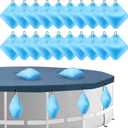 20 Pack Pool Cover Weights with Hooks,Heavy Duty Winter Pool Cover Hanging Bags,Leakproof Pool Tarp Weights for Above Ground Pools