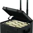Vaultz Locking Mobile File Chest, Letter/Legal Files, 17.5" X 15.5" X 14.5", Black