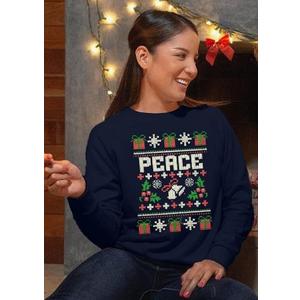 I Come In Peace Couple Matching Ugly Christmas Sweater Sweatshirt, Size XL