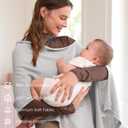 Momcozy Nursing Cover for Breastfeeding, Soft Privacy Poncho, Multi-Use Nursing Shawl, Portable Breast Feeding Covers for Women, Includes Laundry Bag (Grey) One Size