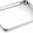 9 x 13 Inch Baking Sheet, Stainless Steel Quarter Sheet Pan for Baking & Roasting, Metal Cookie Toaster Oven Pan Tray, Heavy Duty & Dishwasher Safe, 1-Pack