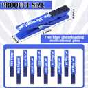 Kigeli 30 Pcs Spirit Clips Cheer Pins Cheerleader Gifts Clothes Pins for Backpacks Competition Glittered for Team Cheer Gifts Stuff Supplies Party Favors Accessories Bulk(Blue,Shiny)