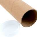 FUNSUEI 18 PCS 2 x 16 Inch Brown Kraft Mailing Tubes with Caps, Cardboard Mailing Tubes for Shipping, Storing, Mailing, Blueprints, Posters