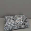 KKJIAF 4 Pieces Plaid Ruffle Full Size Bed Sheets, Cotton Gingham Full Size Sheet Set Linen Feel Comfy Breathable Ruffed Bed Sheet Set with 16 Inch Deep Pocket, Dusty Blue