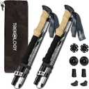 Trekology Trek-Z Collapsible Hiking & Trekking Poles - Balance Support for Seniors, Women, and Men, 2pc Per Set (100-120cm for Height: 411" to 5'10")