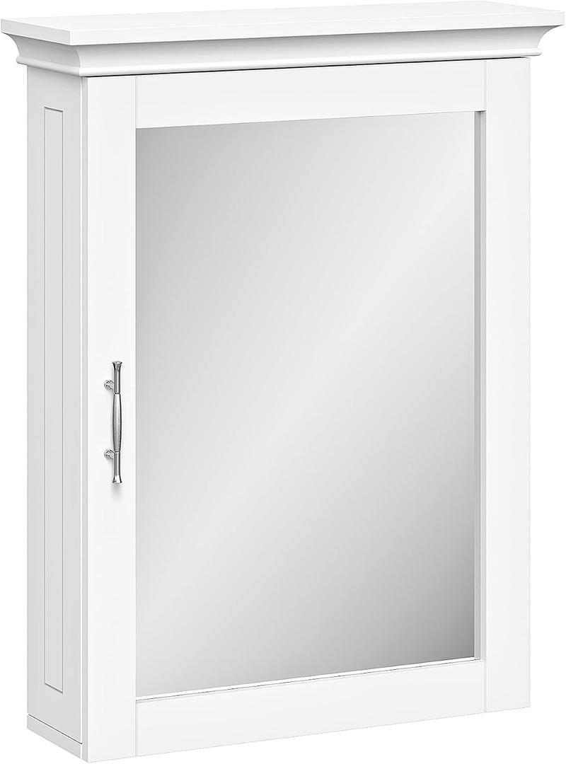 RiverRidge Somerset Wall Cabinet with Mirror Medicine Cabinet with Soft-Close Hinges & Adjustable Shelf Bathroom Mirror with Storage Shelves, 19.31''W x 6''D x 24.94''H