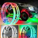 Adjustable 14-18inch 2-Rows Adjustable Wheel Ring Lights, RGBW Wheel Lights for Truck, LED Chases Dancing Color Rim Lights Fit for All Truck Pickup Car SUV Off-Road 4 Wheels Vehicle