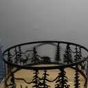 YEDAORL Farmhouse Caged Ceiling Fans with Lights and Remote Control,Rustic Black Chandelier Fan with Bear Deer Design,Flush Mount Low Profile Fandelier for Bedroom,Dining Living Room,Foyer