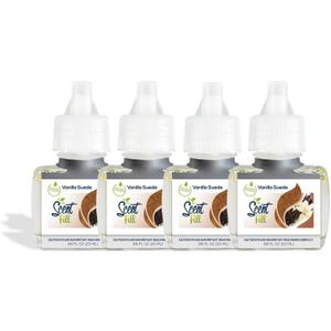 Scent Fill Vanilla Suede Plug in Air Freshener Refills, 4 Scented Oil Refills (0.68 Fl Oz (4 Refills))