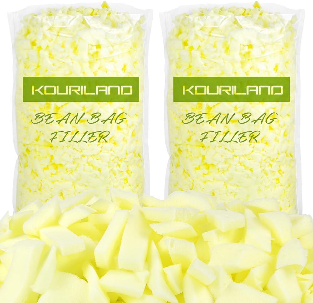 Upgraded Bean Bag Filler - 10LBS Shredded Memory Foam Beanbag Filling Pillow Stuffing Bean Bag Refill for Couch Cushion Stuffed Animals Dog Bed Chair Arts Crafts