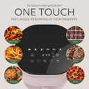 WILLOW Eco Series 6 in 1 Air Fryer with Glass Basket, 5 Quart Non Toxic Air Fryer w Digital Display, 430°F Max Temp, Preheat & Keep Warm Function, Compact + Dishwasher Safe Glass Pink Airfryer, 5QT