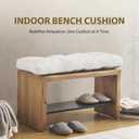 downluxe Indoor Bench Cushion for Indoor Furniture, Non-Slip Tufted Overstuffed Textured Foam Bench Seat Cushion, 36" X 14" X 4", Beige, 1 Pack