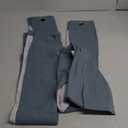 PrinceDeco 100% Black Out Curtains 64 inch Long 2 Panels Noise Reducing Curtains Full Room Darkening Linen Textured Window Drapes Thermal Insulated Panels for Living Room, 42 X 64 Inch, Stone Blue