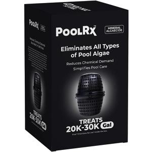 PoolRx Pool Unit #101066 6 Month Algaecide Treats 20k-30k gallons, Black PoolRx Pool Unit #101066 6 Month Algaecide Treats 20k-30k gallons, Black