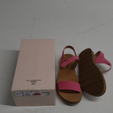 SODA Women's Strappy Ankle Wrap Buckle Fashion Flat Sandals 4 Pink