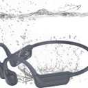 Swimming Headphones-Bone Conduction Headphones, IP68 Waterproof Open Earphones, LiteSurge Bluetooth 5.4 Underwater Sport Earbuds with 32 GB MP3 Memory for Swimming, Marathon-Grey