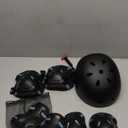 Skateboard/Skate Protection Pads Set with Helmet-SymbolLife Helmet with 6pcs Elbow Knee Wrist Pads for Kids Youths BMX/Cycling/Rollerblading for Head Black (Large 22.4-24.5 inch)