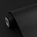 Black Contact Paper Solid Black Peel and Stick Wallpaper 17.3"x120" Matte Self Adhesive Waterproof Vinyl Roll for Bathroom Kitchen Backsplash Cabinets Shelf Liners Drawers