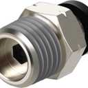 2 x Pneumatic Male Straight 1/4 Inch Tube OD x 1/4" NPT Push to Connect Fittings Mode PC1/4xN02(Pack of 10)