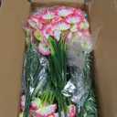 Yastouay Artificial Flowers for Outdoors, 14 Bundles Fake Outdoor Flowers, UV Resistant Artificial Plants & Flowers for Decoration, Pink Realistic Morning Glory for Outdoor Porch Garden Decoration