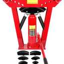 FAHKNS Hydraulic Pipe Bender 12 Ton Manual Copper Exhaust Bender Tool with 6 Dies (1/2,3/4,1,1-1/4,1-1/2,2") 90-180 Degree Adjustable Rollers Bending Steel Iron Metal Ratcheting Tube