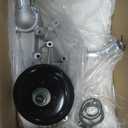 AW5087 Engine Water Pump w/Coolant Thermostat & Gasket Set Compatible with Cadillac Escalade 02-06, Chevrolet Silverado 99-06 & Avalanche/Suburban/SSR/Trailblazer 02-06.