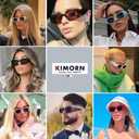kimorn Rectangle Sunglasses for Women Men Trendy Retro Trendy Sun Glasses 90s Vintage Square Frame K1307