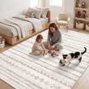 Garvee Washable Rugs 5x7 Non Slip Soft Low-Pile Stain Resistant Home Decor