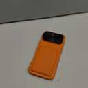 for iPhone 17 Pro Max Case with Credit Card Holder, Built-in Camera Cover & Stand, Silicone Bumper Raised Edge Full Body Protective Phone Cover Case for iPhone 17 Pro Max 6.9" 2025, Orange