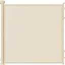 Retractable Safety Baby Gate or Mesh Dog Gate,Durable Portable Mesh Retractable Gate,Easy to Use for Stairs, Doorways, Hallways, Indoor, Outdoor, 32"× 43" , Cream