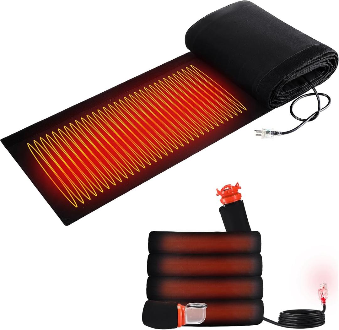 15 ft RV Heated Sewer Hose Cover RV Sewer Hose Kit -20F Rvs Heated Waste Discharge Hosepipe, Heating Sleeve for Rvs Camper Accessories, Not Including Hosepipe(Black)