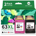 MYTONER 63XL Ink Cartridges Black and Color Replacement for HP Ink 63
