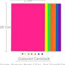 Colored Cardstock 8.5 in x 11 in,56 Sheet Fluorescent Neon Index Paper 250 GSM/90 LB HeavyWeight Card Stock Set of 7 Colors for Cutting DIY Art Craft