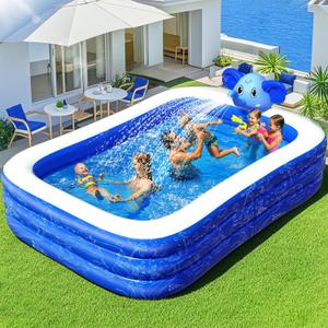 Inflatable Pools with Sprinkler,Upgraded Elephant Inflatable Swimming Pool,Kids Pools for Backyard,Large Inflatable Pool for Adults Blow up Pools,Oversized Thickened Family Inflatable Pool for Outdoor
