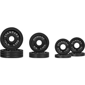 CAP Barbell 2-Inch Olympic Cast Iron Plate Weight Set | 75-285 lbs | Multiple Options
