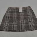 Floerns Women's Plaid High Waist Bodycon Mini Skirt L