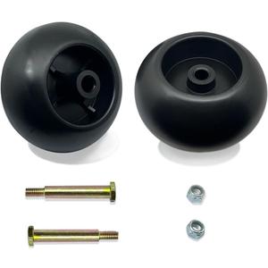 2 pcs Deck Wheels + Shoulder Bolts, Lock Nuts For 133957 174873 532133957 532174873 Replace 734-03058, 753-04856. 92683, 92265. M84690