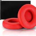 Replacement Earpad Cover,Ear Cushion Pads Compatible with Solo 2.0 3.0 Headphones by Dr. DRE 1 Pair (Red)