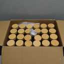 EDELHAUS Square Spice Jars with Bamboo Wooden Lid (Pack of 24) Spice Jars with Shaker Insert and 240 Labels - Bamboo Lid Glass Container for Spice Organisation [4.3 in  1.8 in]